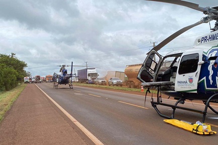  Serviço aeromédico do Paraná bate recorde histórico em 2023 com mais de 4 mil atendimentos