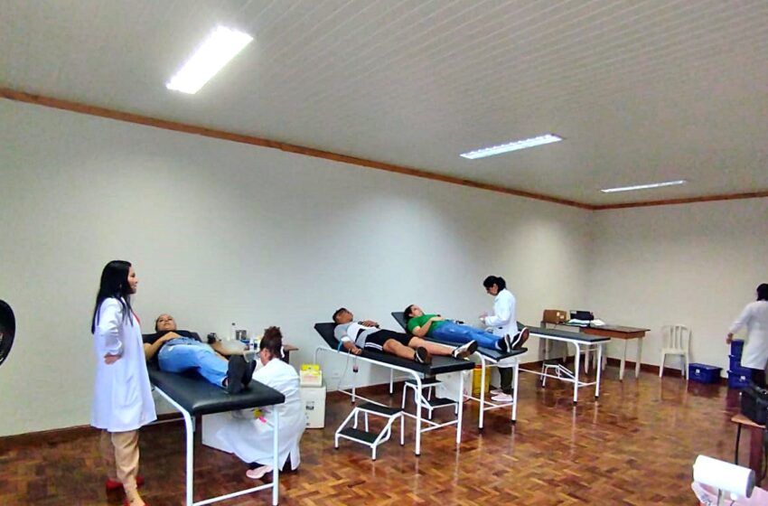  Campanha de doação de sangue em Faxinal arrecada 58 bolsas de sangue para o Hemonúcleo de Apucarana