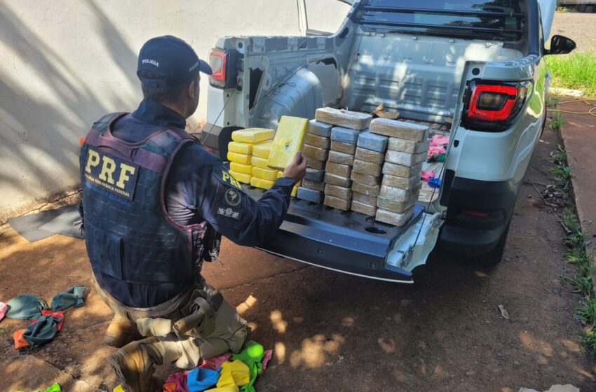  PRF apreende 45 kg de cocaína em Arapongas