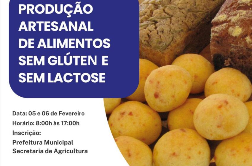  Curso de Produção Artesanal de Alimentos sem glúten e sem lactose em São Pedro do Ivaí