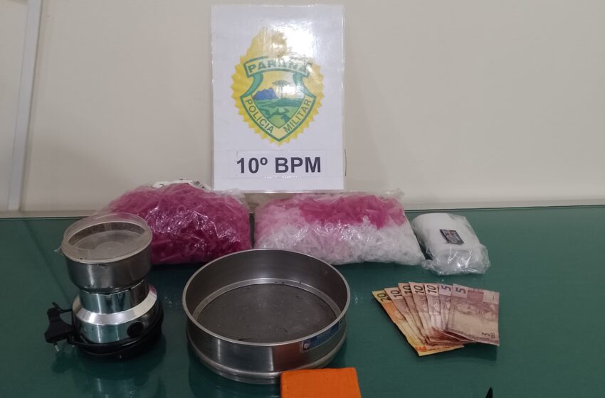  PM apreende drogas e prende traficante em Marilândia do Sul