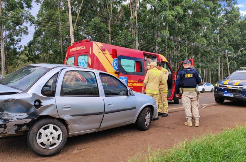  Batida entre carros em Apucarana deixa três pessoas feridas