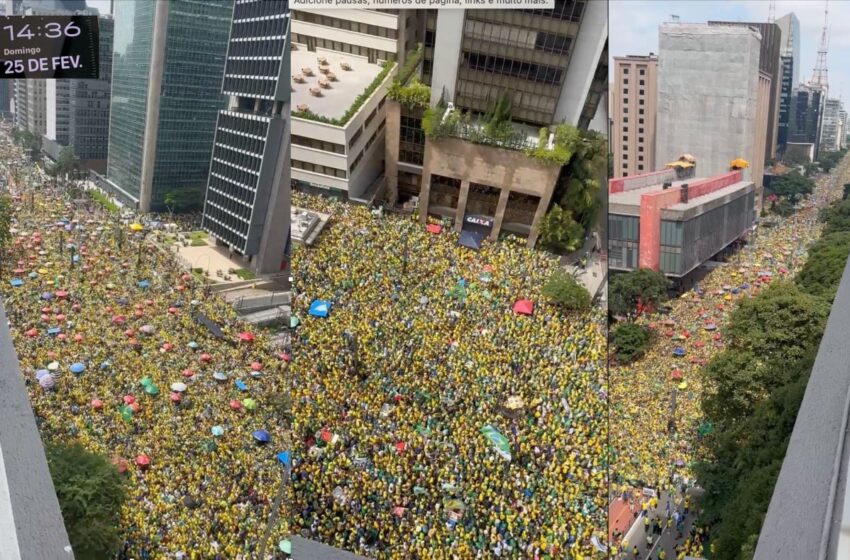  Ato a favor de Bolsonaro reúne milhares de apoiadores na Avenida Paulista