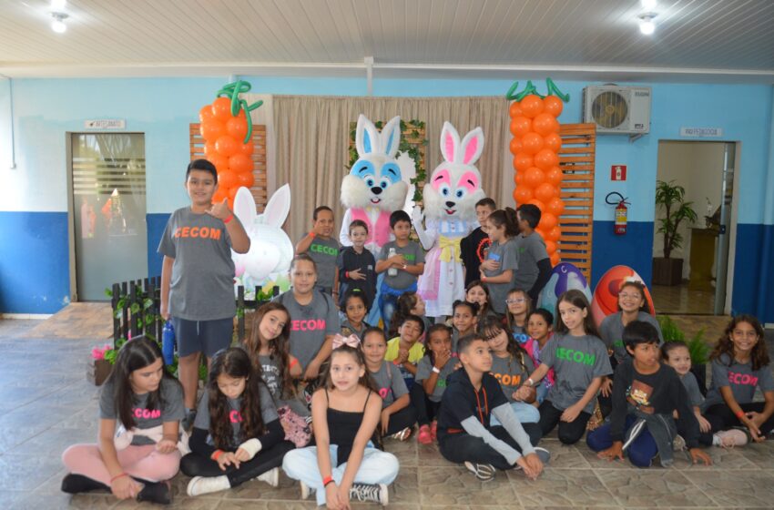  Crianças e adolescentes do CECOM de Faxinal celebram a Páscoa