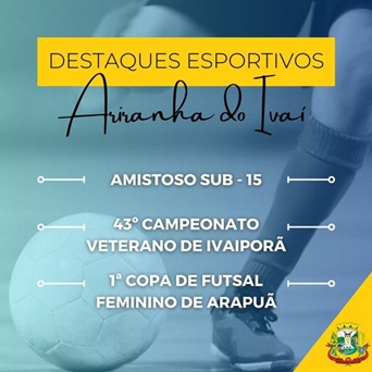  Confira os destaques esportivos das equipes de Ariranha do Ivaí