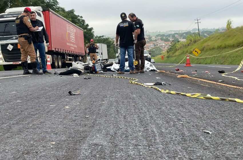  Mulher morre em acidente com moto na PR-444 em Mandaguari