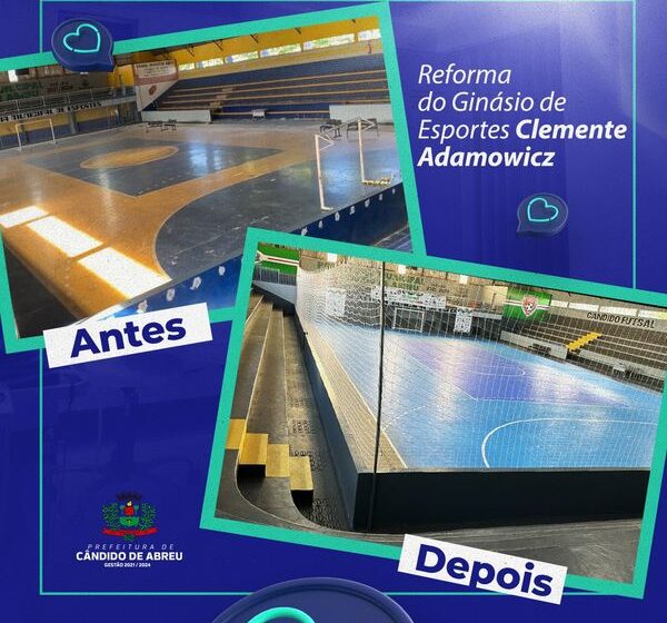  Prefeitura de Cândido de Abreu conclui reforma no Ginásio de Esportes Clemente Adamowicz