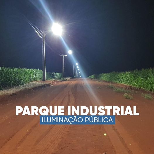  Parque industrial de Jardim Alegre recebe iluminação pública