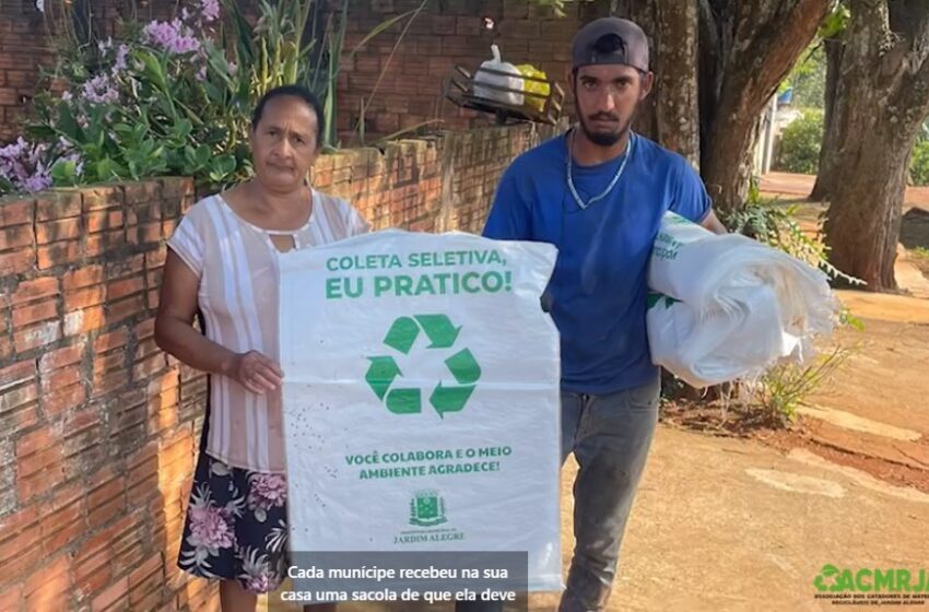  Associação dos Catadores de Materiais Recicláveis de Jardim Alegre faz um apelo
