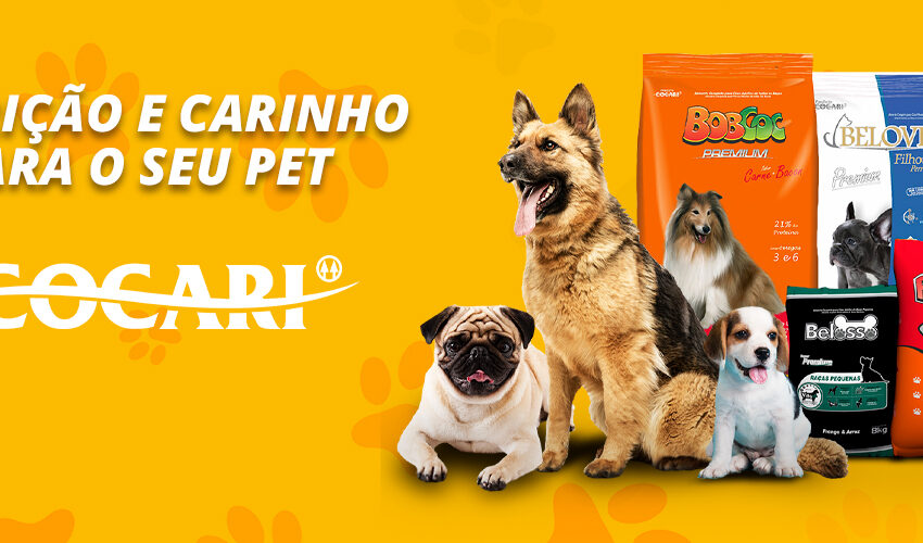  Linhas pet das Rações Cocari atendem a todos os portes de animais de estimação