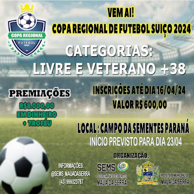  Copa Regional de Futebol Suiço em Mauá da Serra