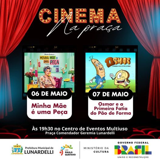  Hoje em Cinema na Praça em Lunardelli