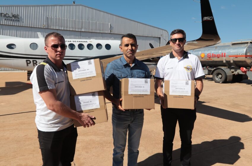  Avião da Casa Militar leva alimento especial para crianças internadas no Rio Grande do Sul