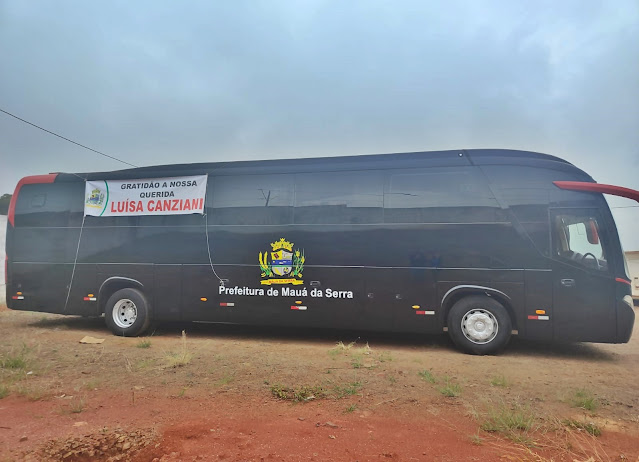  Prefeito Hermes Wicthoff de Mauá da Serra entrega ônibus para o transporte universitário