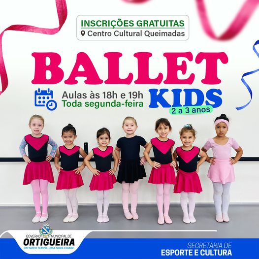  Inscrições gratuitas para o Ballet Kids em Ortigueira