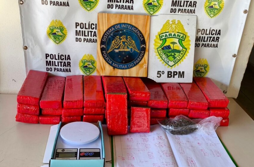  PMPR prende homem com mais de 34 tabletes de maconha em Londrina