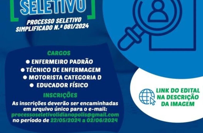  Prefeitura de Lidianópolis abre vagas em processo seletivo simplificado