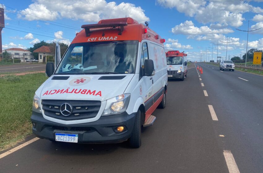  Mototaxista sofre ferimentos graves após acidente em Apucarana