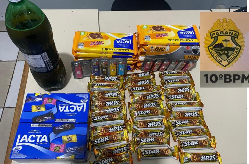  Chocolates furtados são recuperados pela PM de Apucarana