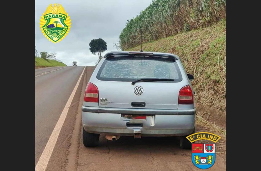  Gol furtado é recuperado pela Polícia Militar em Faxinal