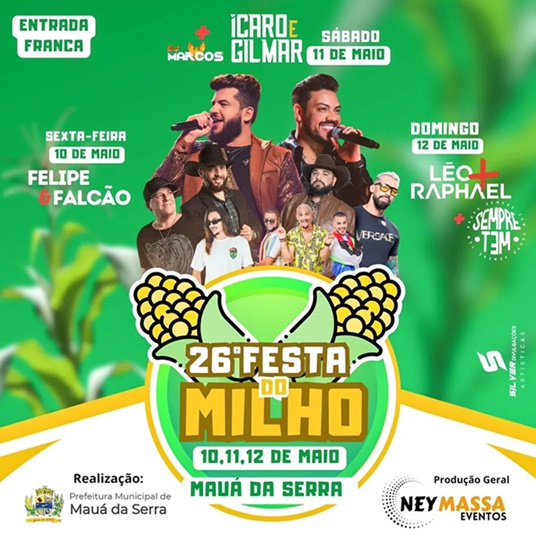  Tudo pronto para a 26ª Festa do Milho de Mauá da Serra