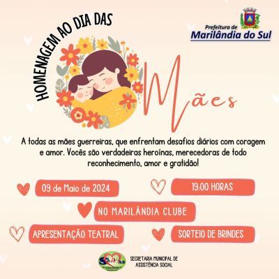  Assistência Social convida para evento em comemoração ao Dia das Mães