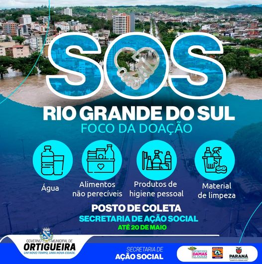  Prefeitura de Ortigueira se une em solidariedade ao Rio Grande do Sul