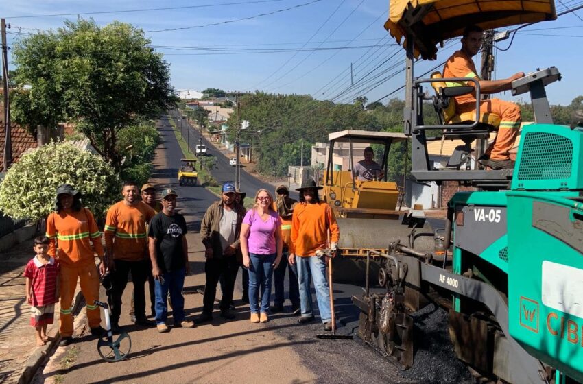  São Pedro do Ivaí realiza revitalização da Avenida Domingues de Oliveira