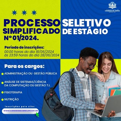  Prefeitura de Cândido de Abreu realiza Processo Seletivo Simplificado de Estágio nº 01/2024