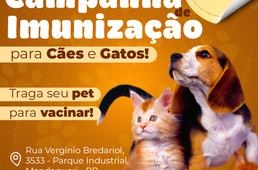  Bela Esperança Agro realiza Campanha de Imunização de Cães e Gatos neste sábado (08)