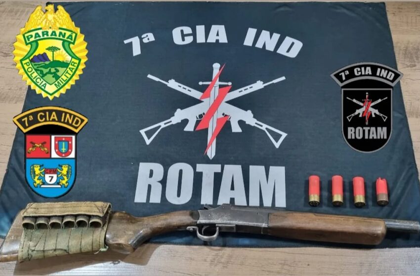  Rotam apreende arma calibre 12 em Arapongas