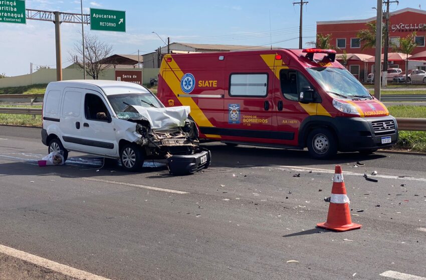  Colisão traseira na BR-369 em Apucarana deixa motorista ferido