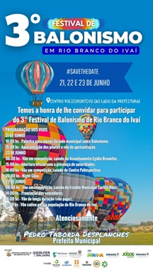  Vem aí o 3º Festival de Balonismo de Rio Branco do Ivaí