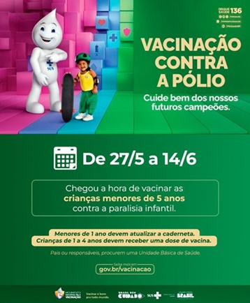  Prefeitura de Manoel Ribas realiza Dia D da Campanha Nacional de Vacinação contra a Poliomielite