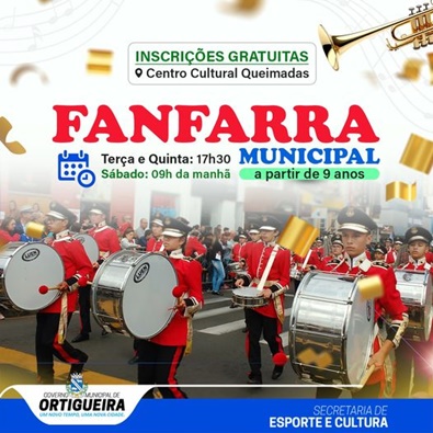  Inscrições Abertas para a Fanfarra Municipal de Ortigueira