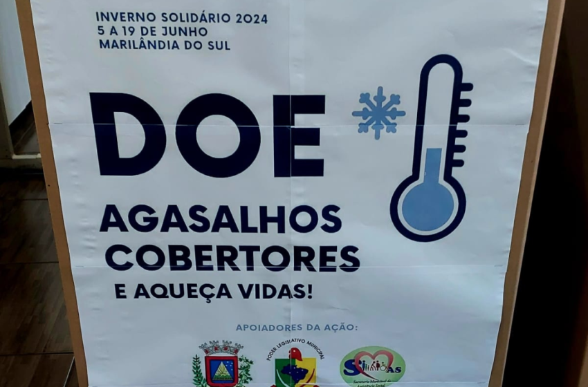  Marilândia do Sul inicia campanha para arrecadar agasalhos e cobertores