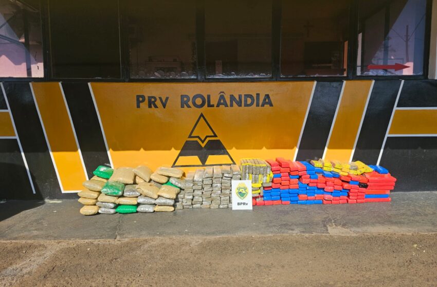  Forças policiais apreendem mais de 200 kg de maconha em Rolândia