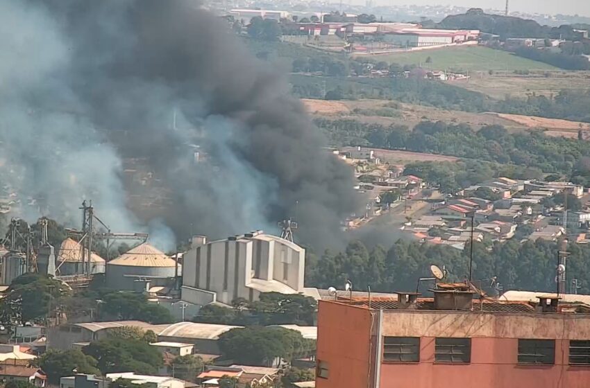  Bombeiros de Apucarana combatem incêndio ambiental em antigo parque aquático