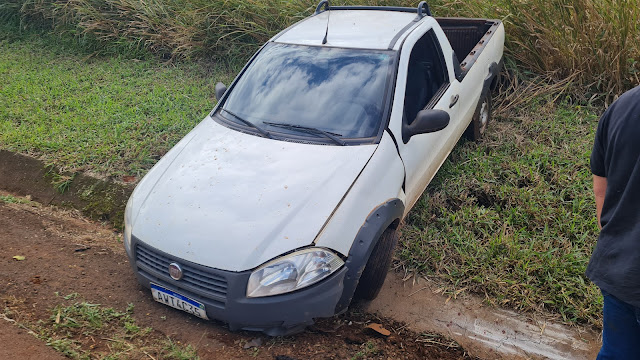  Fiat Strada de Borrazópolis sofre acidente na Rodovia PR-170