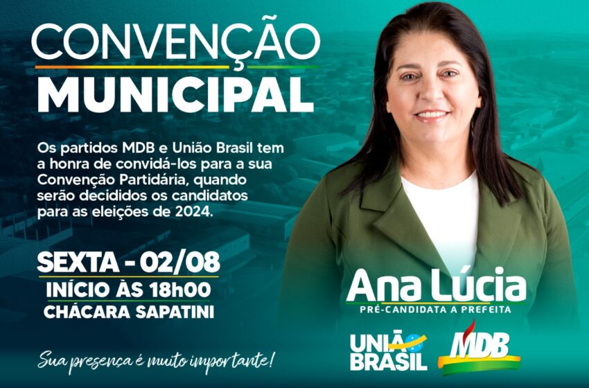  MDB e União Brasil de Cambira definem data de sua Convenção Municipal