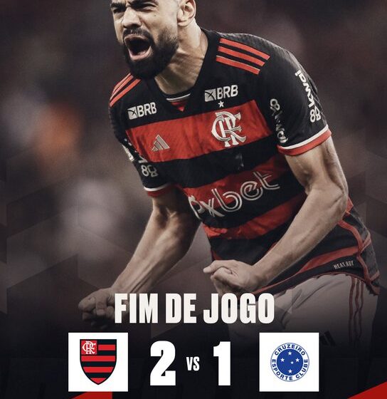  Flamengo derrota Cruzeiro para se isolar na ponta do Brasileiro