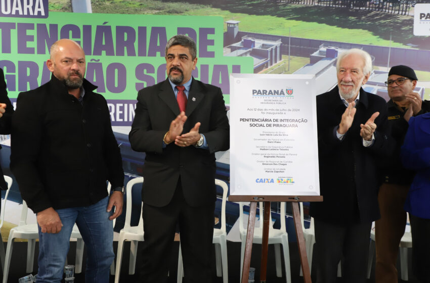  Piana inaugura unidade prisional com 392 vagas no complexo penitenciário de Piraquara