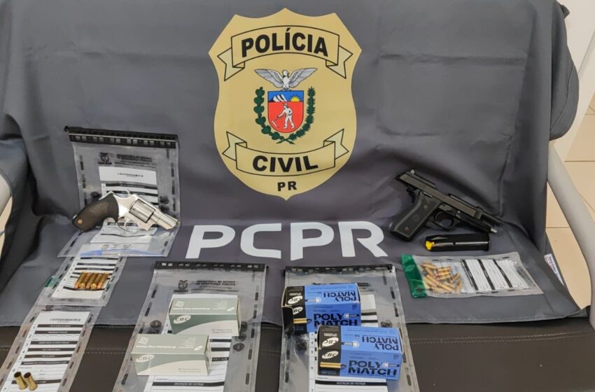  Armas são apreendidas após operação da Polícia Civil de Arapongas