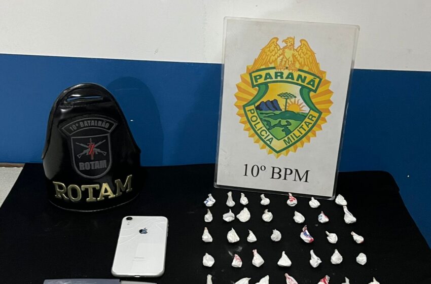  Rotam apreende cocaína e prende homem em Jandaia do Sul