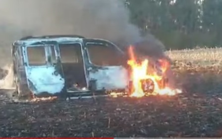  Furtada e Incendiada: Fiat Doblo é alvo de criminosos em Cruzmaltina