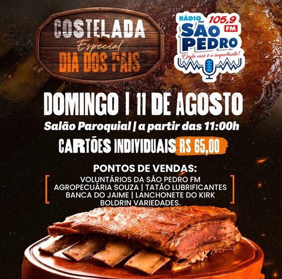  Costelada especial Dia dos Pais em São Pedro do Ivaí