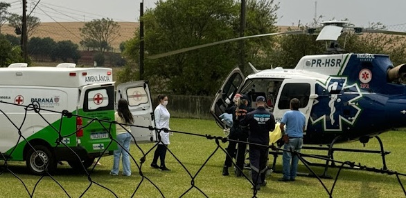  Morador de Cruzmaltina é socorrido após se ferir com faca