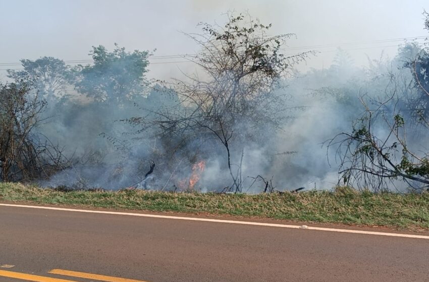  Incêndio ambiental registrado na região de Borrazópolis