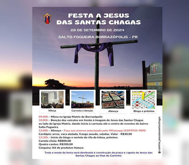  Festa de Jesus das Santas Chagas no Salto Fogueira em Borrazópolis