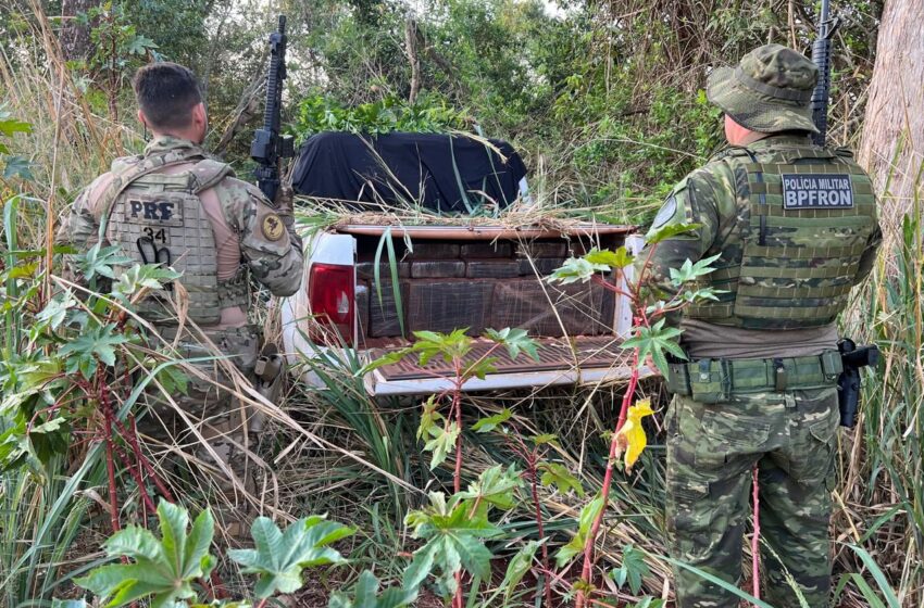  PRF e PM apreendem mais de 1 tonelada de maconha em Quarto Centenário